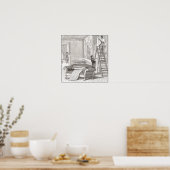 Het ontwerpen van de Gentlemen interieur Poster (Keuken)