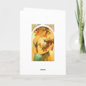 Het ontwerpkaart van Valintine van de Jugendstil Feestdagen Kaart (Achterkant)