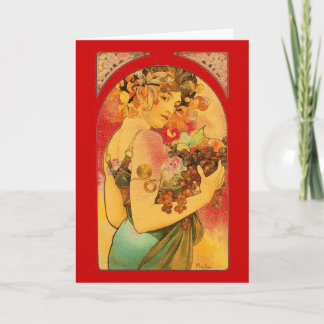 Het ontwerpkaart van Valintine van de Jugendstil Feestdagen Kaart