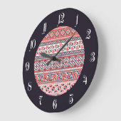 Het ontwerpPatronen van de dwars-steek Grote Klok (Hoek)