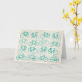 Het ontwerpwenskaart van de fiets voor om het even kaart (Gele Bloem)