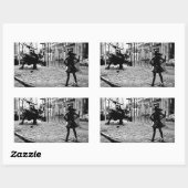 Het onverdiende meisje rechthoekige sticker (Vel)