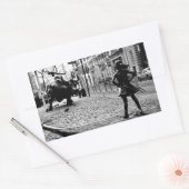 Het onverdiende meisje rechthoekige sticker (Envelop)