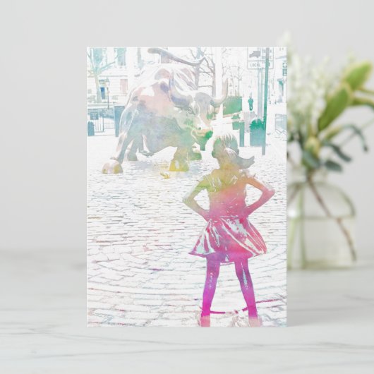 Het onverdiende meisje (Waterverf) Bedankkaart (Staand voorkant)