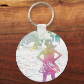 Het onverdiende meisje (Waterverf) Sleutelhanger (Voorkant)