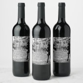 Het onverdiende meisje wijn etiket (Flessen)