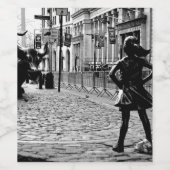 Het onverdiende meisje wijn etiket (Enkel label)