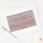 Het onvervreemdbare recht om wapens te beren. rechthoekige sticker (Envelop)