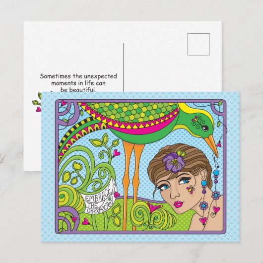 Het onverwacht_ Briefkaart omsluiten (Voorkant / Achterkant)