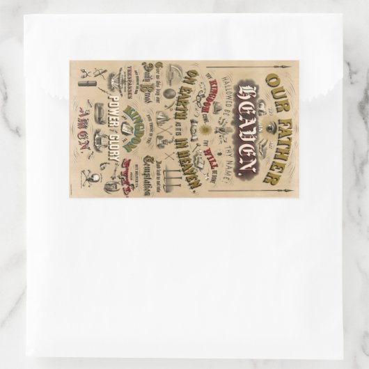 Het Onze Vader  aangepaste Sticker (Tas)