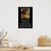 Het Onze Vader Calvarie Zonsondergang Genade Kunst Poster (Keuken)