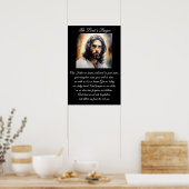 Het Onze Vader Gebed Jezus Christus Poster (Keuken)