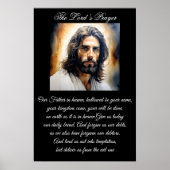 Het Onze Vader Gebed Jezus Christus Poster (Voorkant)