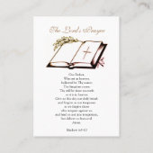 Het Onze Vader - Gebed Kaart (Flat) Visitekaartje (Achterkant)