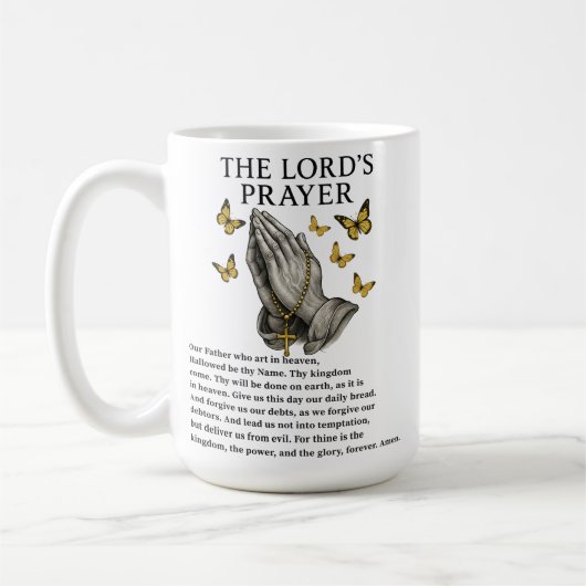 Het Onze Vader gebed Koffiemok (Links)