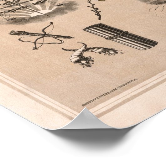 Het Onze Vader  Geïllustreerd Poster (Hoek)