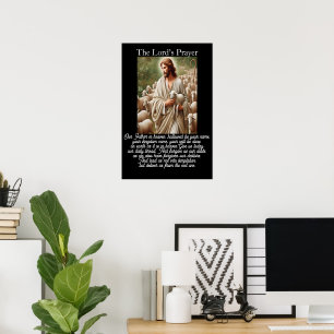 Het Onze Vader Goede Herder Kudde Kunstwerk Poster