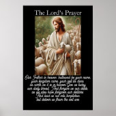 Het Onze Vader Goede Herder Kudde Kunstwerk Poster (Voorkant)