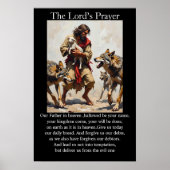 Het Onze Vader Goede Herder levert lam aan wolven Poster (Voorkant)