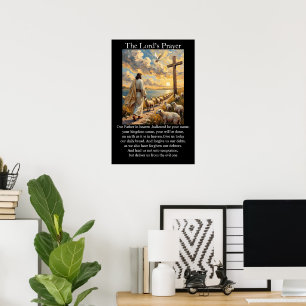 Het Onze Vader Goede Herder Schapen Zonsopgang Poster