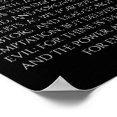 Het Onze Vader in Zwarte Print (Hoek)