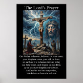 Het Onze Vader Kruisiging Bliksem Storm Golgotha Poster (Voorkant)