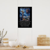 Het Onze Vader Kruisiging Calvarie Bliksem Storm Poster (Keuken)