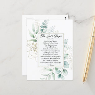 Het Onze Vader Matteüs 6:9-13 Eucalyptus Lijst Briefkaart