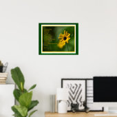Het Onze Vader met bloem Poster (Thuiskantoor)