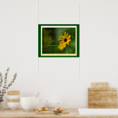 Het Onze Vader met bloem Poster (Keuken)
