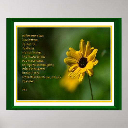 Het Onze Vader met bloem Poster (Voorkant)