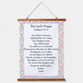 Het Onze Vader met de Stippen grens Hangend Wandkleed (Voorkant)