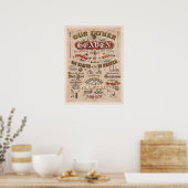 Het Onzevaders Gebed Vintage Geïllustreerde Poster (Keuken)