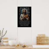 Het Onzevadersgebed Gethsemane Graf Gevouwen Hande Poster (Keuken)
