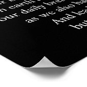 Het Onzevadersgebed Kruisiging Bliksemflits Zonsop Poster (Hoek)