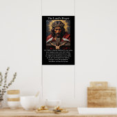 Het Onzevadersgebed Kruisiging Heilige Geest Witte Poster (Keuken)