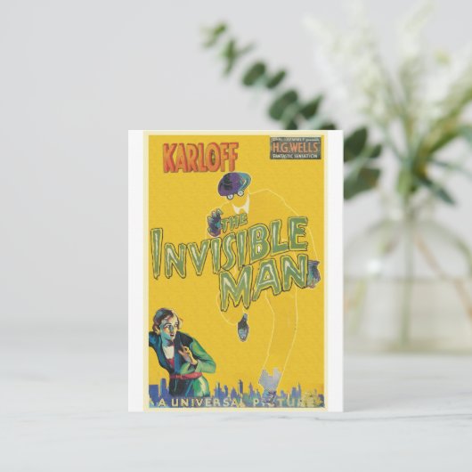 HET ONZICHTBARE MAN VAN Philip J. Riley Briefkaart (Staand voorkant)