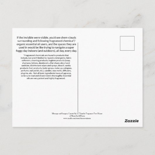 Het Onzichtbare Zichtbaar Maken Briefkaart (Achterkant)