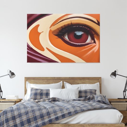 Het oog canvas afdruk (Insitu (Slaapkamer))