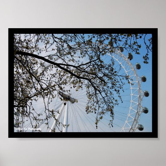 Het oog door herfstbladeren poster (Voorkant)