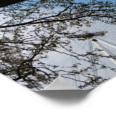 Het oog door herfstbladeren poster (Hoek)