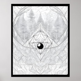 Het oog van Cosmic Forest Poster