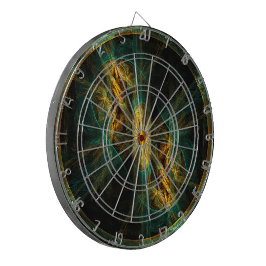 Het oog van de Abstracte kunst van de Oerwoud Dartbord (Voorkant Links)