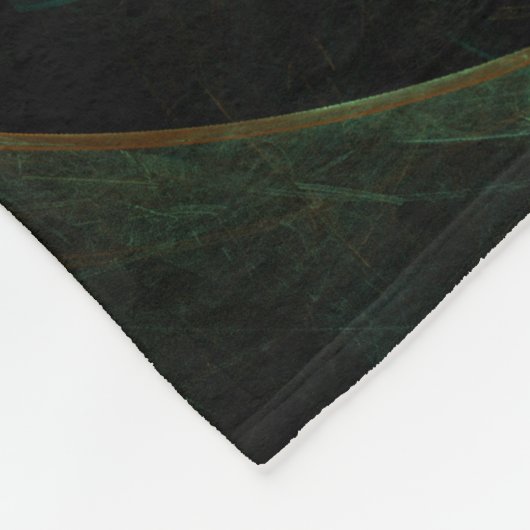 Het oog van de Abstracte kunst van de Oerwoud Fleece Deken (Hoek)