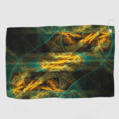 Het oog van de Abstracte kunst van de Oerwoud Golfhanddoek (Horizontaal)