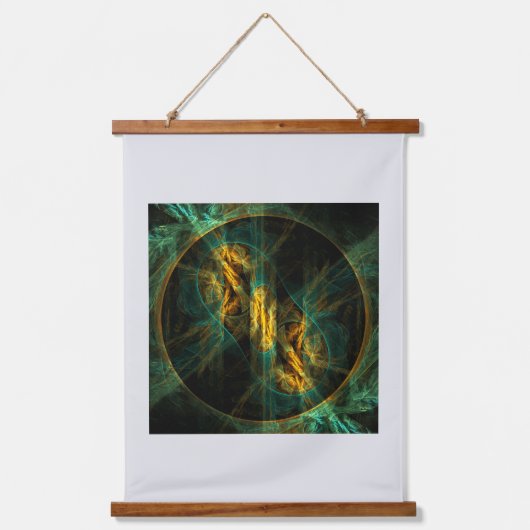 Het oog van de Abstracte kunst van de Oerwoud Hangend Wandkleed (Voorkant)