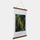 Het oog van de Abstracte kunst van de Oerwoud Hangend Wandkleed (Gebogen)