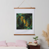 Het oog van de Abstracte kunst van de Oerwoud Hangend Wandkleed (Slaapkamer)