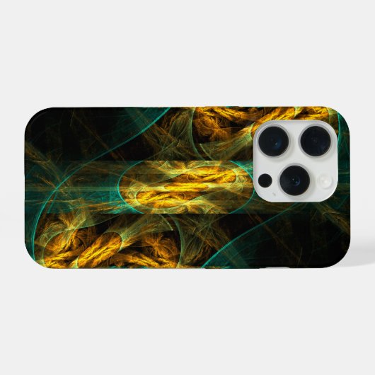 Het oog van de Abstracte kunst van de Oerwoud iPhone Hoesje (Achterkant horizontaal)