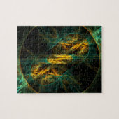 Het oog van de Abstracte kunst van de Oerwoud Legpuzzel (Horizontaal)